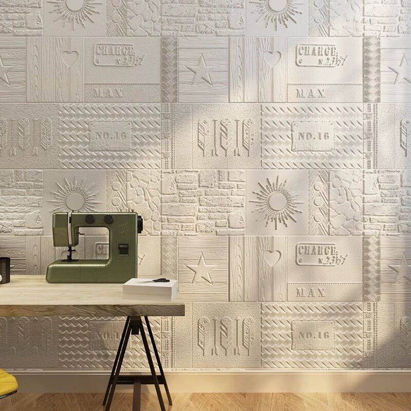 3d solid wall sticker living room bedroom TV background wall wallpaper waterproof self-adhesive soft bag wallpaper decoration adhesive painting