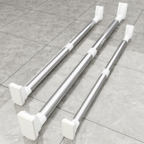 Telescopic hangers wall type on the wall non-perforated hanging cold clothes telescopic pole stickers household indoor drying rack