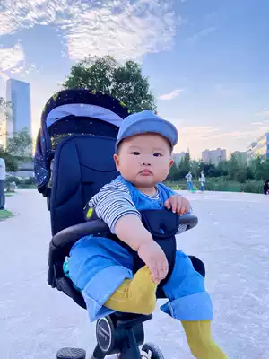 Walking baby artifact stroller stroller Lightweight folding Simple walking baby Xia Gao landscape two-way reclining one-button folding