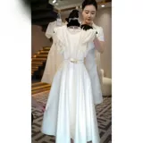 Модная юбка, элитное изысканное платье, изысканный стиль, французский стиль