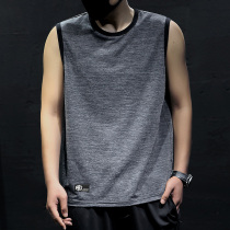 Summer Ice Silk ultra-thin sleeveless T-shirt men loose sports quick-drying mens vest fat fat plus size waistcoat