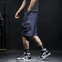 Summer large size tooling five-point pants men loose simple breathable Mens sports pants Tide brand fattening up shorts tide