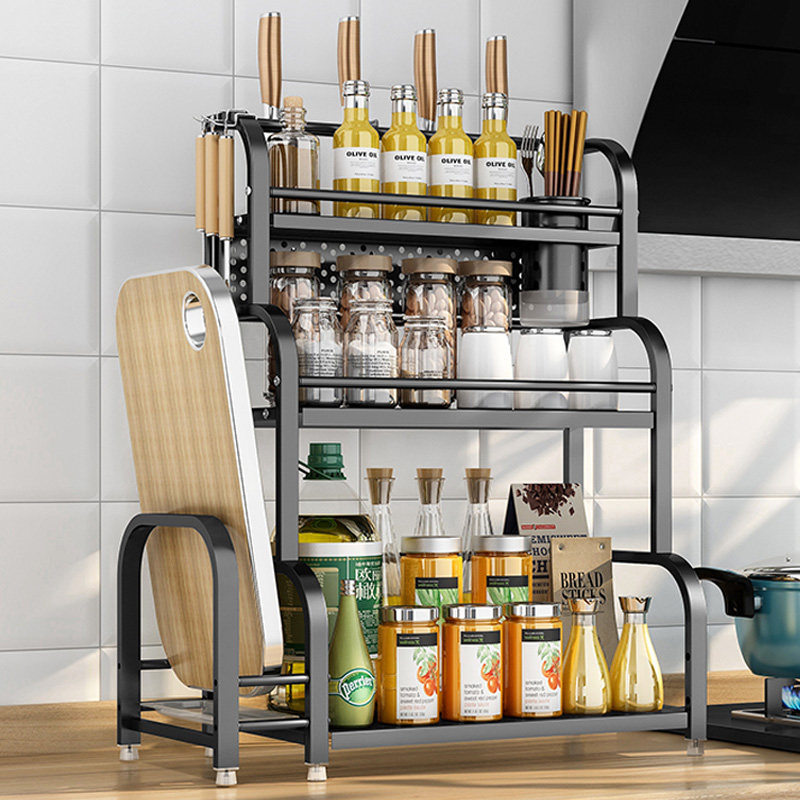 Kitchen Connectivity Frame Kitchenware Supplies Multi-layer Stainless Steel Collection Frame Flavoring Table