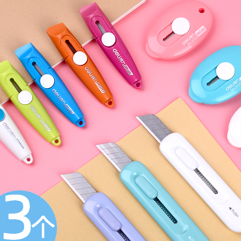 Small Knife Carry-on Paper Cutting Wall Paper Cutting Wallpaper Wall Paper Open Box Carry-on with portable multifunction open wrapping blade Manual Folding Knife Sharpened Stationery by Right-hand Mini Mercher Knife