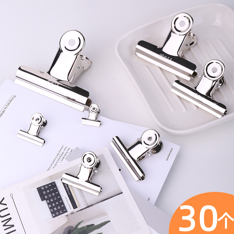 Folder Subfolders Big home iron clips Fixed Stainless Steel Ticket Clips Dovetail Clip Long Tail Clip Bookbinder Powerful Note Clip Round Multifunction Office Sketch Drawing Board Small Clip Hill Type Clips