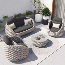 Vines LEISURE WATERPROOF SUNSCREEN OUTDOOR SOFA PATIO VILLA BALCONY VINES CHAIR TEA TABLE OPEN-AIR GARDEN FURNITURE COMPOSITION