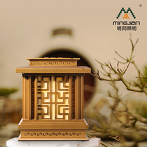 New Chinese outdoor lawn lamp imitation marble garden landscape lamp sales office entrance post lamp e27 straw lamp