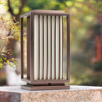 Mingma new Chinese outdoor waterproof wall column head lamp stainless steel villa landscape Electric Fence Gate Post door light