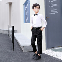 Childrens shirt suit dress boys formal dress costume English style middle child host shirt performance suit