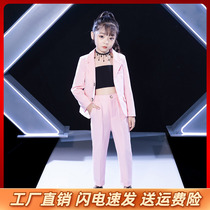 Childrens suits boys and girls performance costumes catwalk Western-style suit jackets middle-aged childrens performance dresses summer