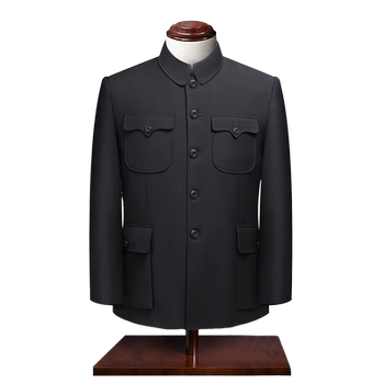 Lesijian middle-aged and elderly single piece zhongshan suit