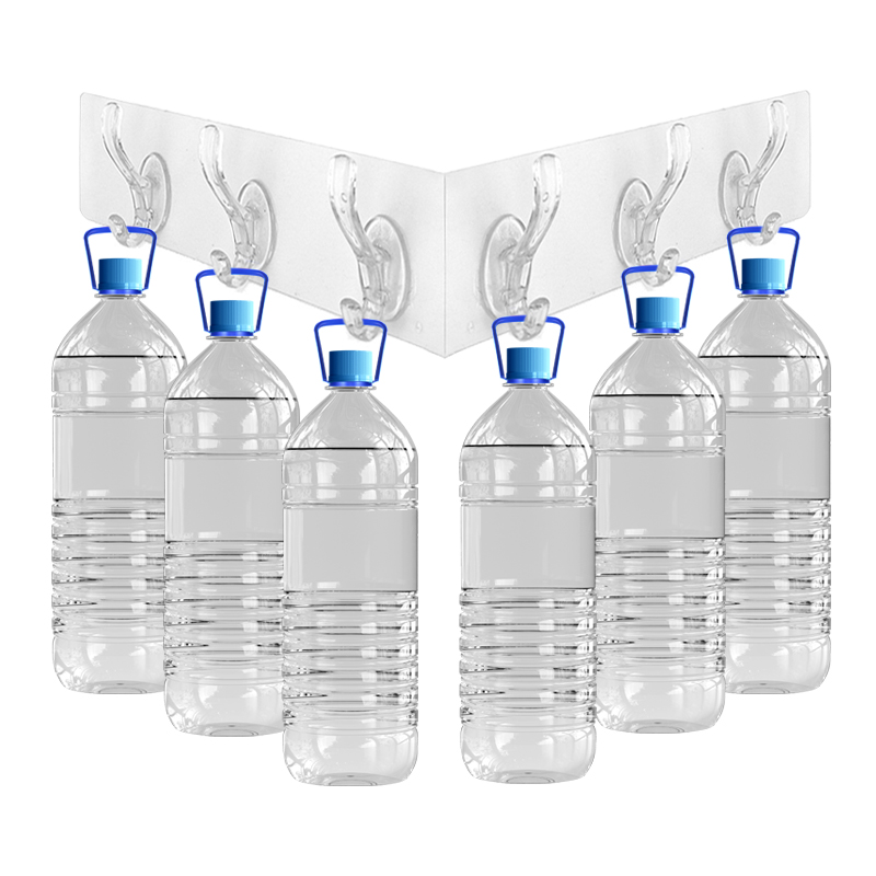 Untraced transparent six row hooks three rows hooks tied to strong indentation hook peg-free hook-free door jacket hook