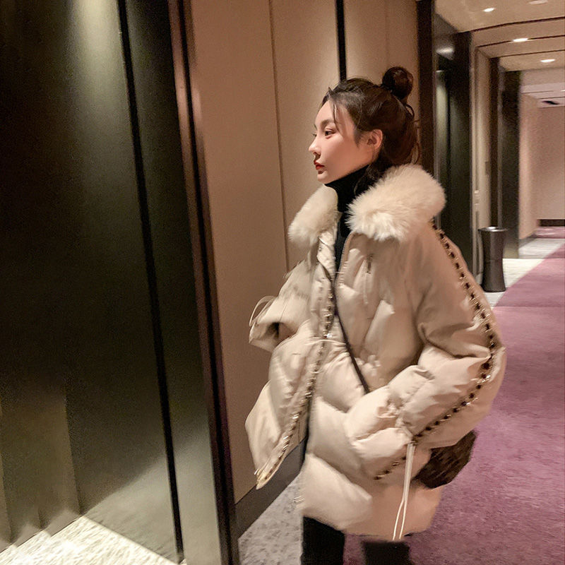 Small fragrant wind bread down cotton-padded jacket women winter Korean version of loose short ins port wind cotton-padded jacket coat tide