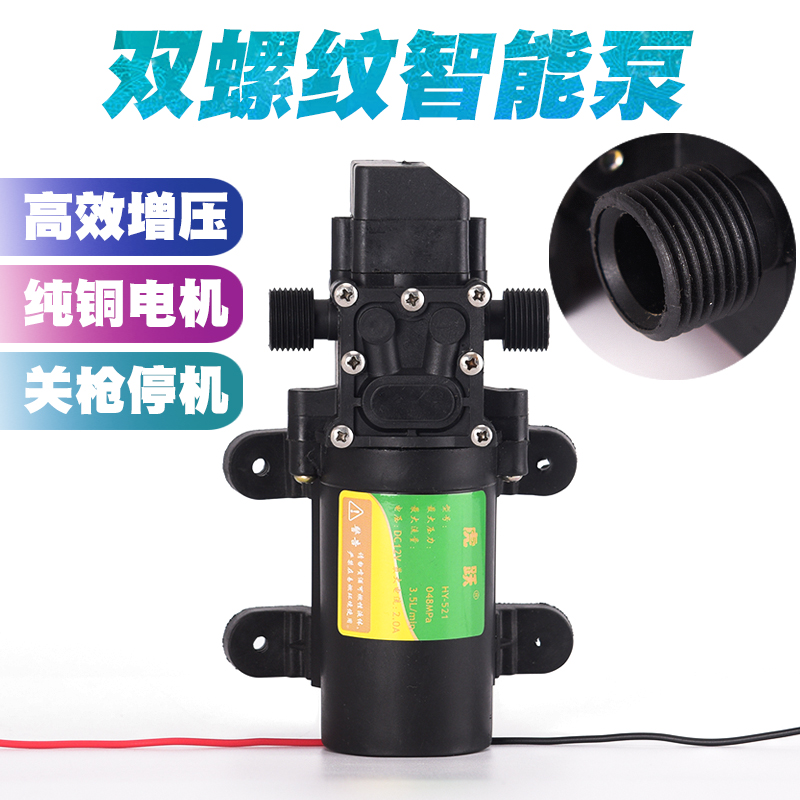 12V Voltage thread electric spray motor high voltage diaphragm self - suction high power watering water pump