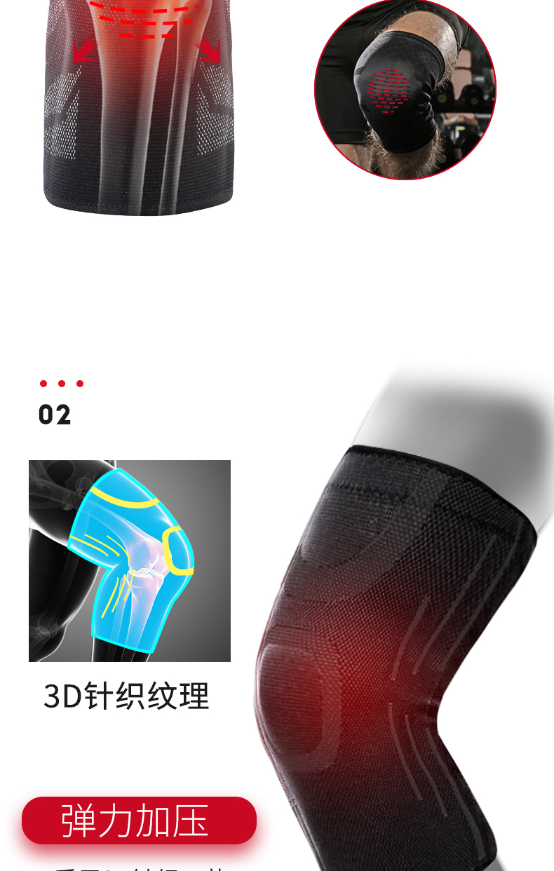 Phong trào Wei thể thao đầu gối nam giới và phụ nữ mỏng tập thể dục squat bóng rổ chạy thiết bị bảo vệ chấn thương sụn khớp mùa hè chuyên nghiệp - Dụng cụ thể thao găng tập gym