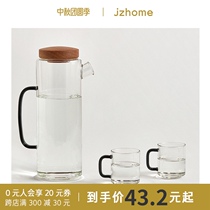 A few glass cool kettle Nordic high boron simple 1L large office home cool white open lemon kettle