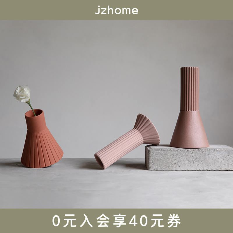 A few pleats for pleats in Nordic wind minimalist style Vase Art Flowers Decoration Swing Accessories Gift Living Room Floral Ornament