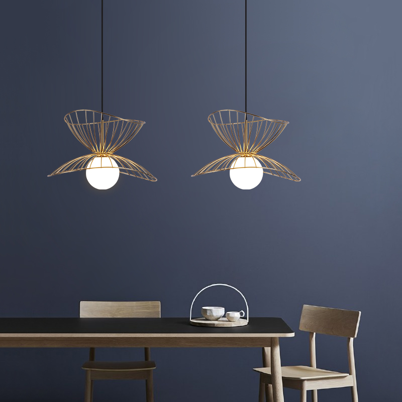 Net red ins dining room chandeliers modern minimalist light and luxurious milk tea shop shop window bar Table Light Furniture Creative Genguan Stairway Light