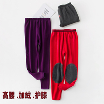 Jane butterfly Mens cotton pants plus suede thickened warm pants winter womens kneecap autumn pants loose big code high waist cotton wool trousers