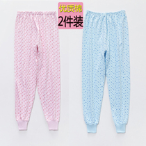 Simple butterfly Viage with high waist size waist large size old and crotch Mom pure cotton female autumn pants mother-in-law thin cotton thread pants lining pants