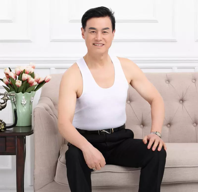 Người đàn ông trung niên và cao tuổi Vest vượt rào của người đàn ông vải cotton bố cỡ lớn thoáng khí ông già lỏng lẻo đáy quần áo cotton mùa hè - Áo vest