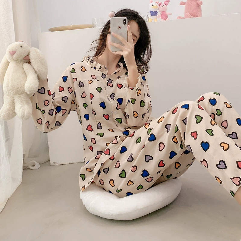 Dịch vụ giam giữ mùa xuân và mùa thu đồ ngủ sau sinh cho con bú thủy triều mẹ phụ nữ mang thai bộ đồ ngủ mùa hè phụ nữ mang thai phù hợp với phụ nữ tại nhà 6 tháng 5 - Giải trí mặc / Mum mặc
