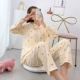 Quần áo bầu, đồ ngủ cotton xuân, thu, hè cho bà bầu, cho con bú sau sinh và cho con bú quần áo cho bà bầu, đồ mặc nhà, đồ bộ mỏng tháng 6 - Giải trí mặc / Mum mặc