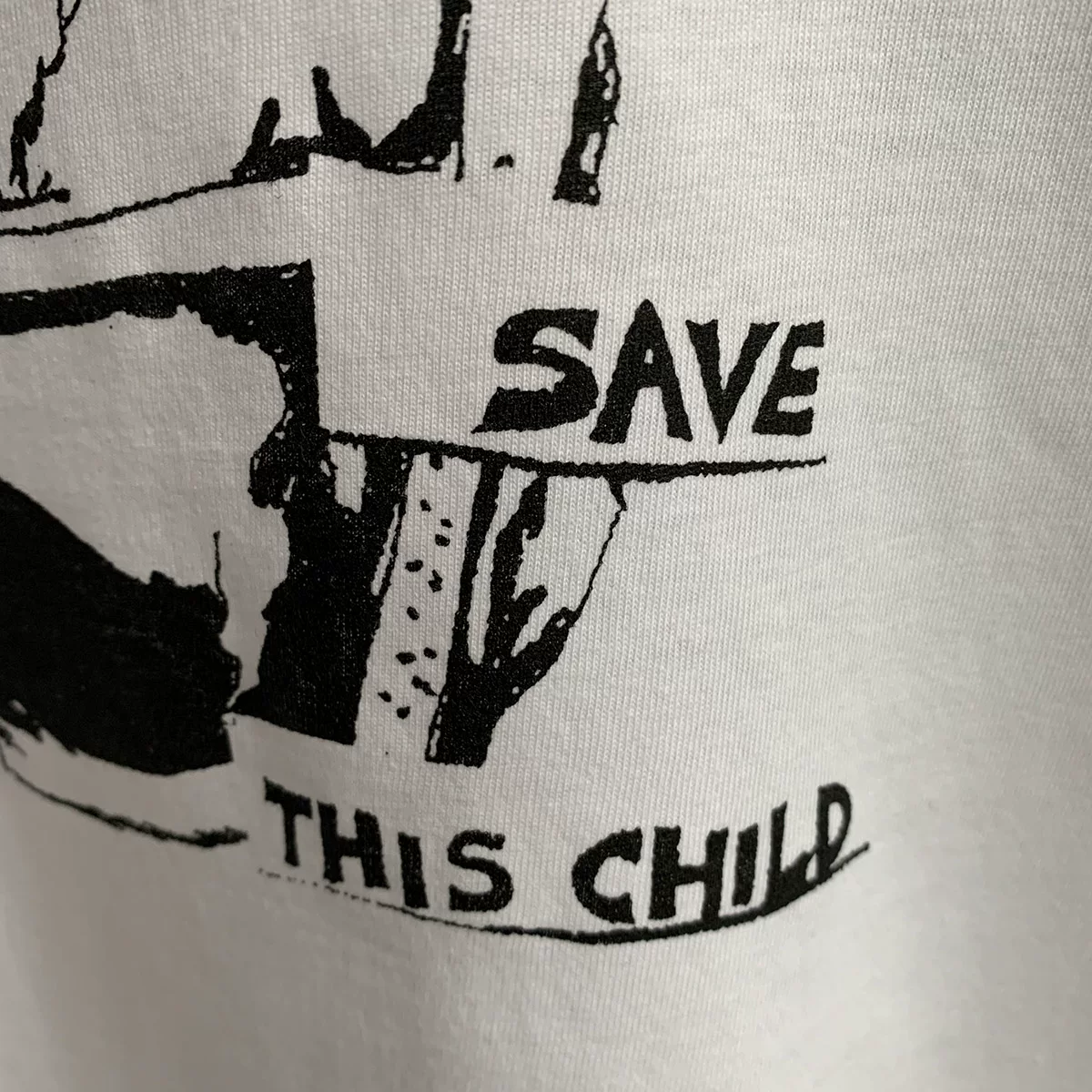 ERD SAVE This Child Punk Punk Loose Fashion Gajie Cotton Silk Silk Net Printing T-shirt