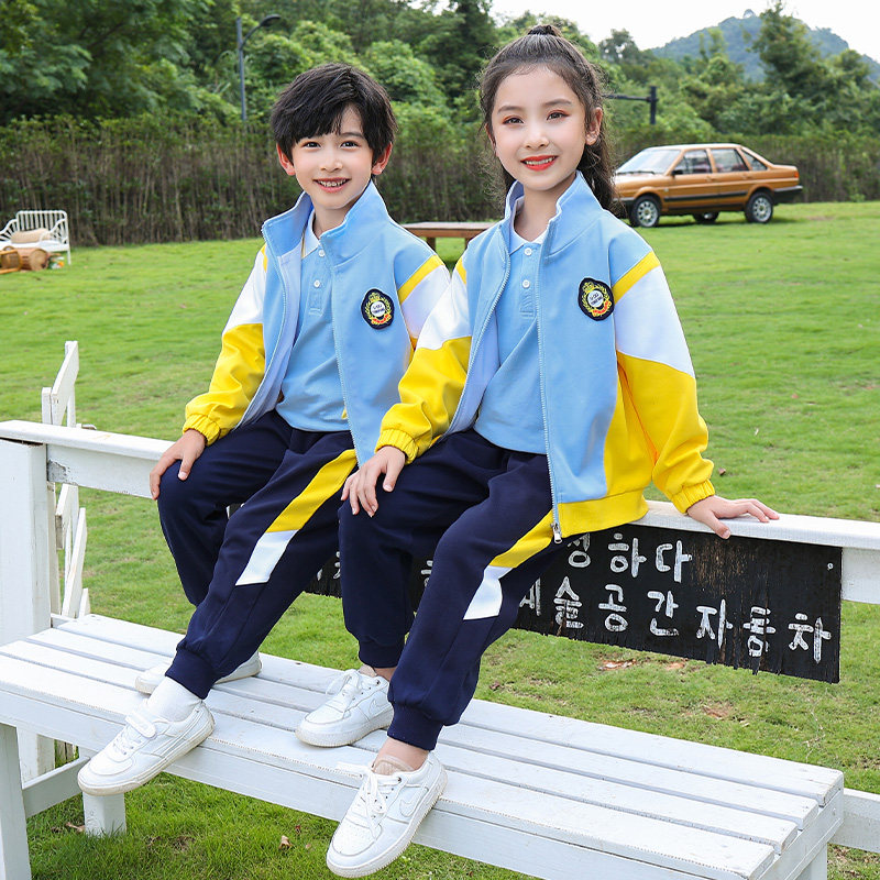 Children's class uniforms 2021 fall new three sets of kindergarten garden uniforms school sports wind primary school uniforms suit