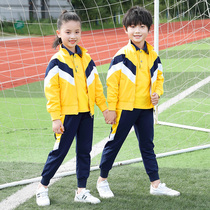Childrens spring and autumn school uniform set British style three-piece primary school sports class uniform custom kindergarten Garden uniform