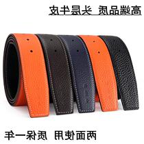 V-lvcora belt men genuine leather pure head layer cow leather without buckle pants belt strips not taking the lead fit for 3 8
