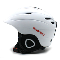 SOARED ski helmet white adult mens and womens single and double board equipment warm XL large size snow helmet one child