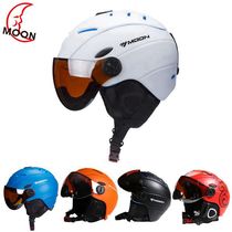 MOON ski helmet safety helmet snow mirror one-piece adult men and women XL large size snow helmet childrens veneer double board