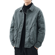Gip shirt down jacket for men 2024 spring new tooling American casual 100 hitch warm jacket tide