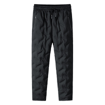 Jeep Down Pants Mens 2024 Spring New Duck Down Warm Thickened Pants Outdoor Mountaineering Warm Pants Mens