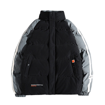 Jeep cotton-padded jacket for men in autumn and winter 2024 new thickened and warm loose casual stand-up collar jacket cotton-padded jacket for men