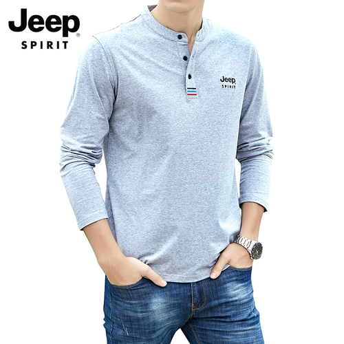 Джип, демисезонная осенняя футболка polo, рубашка, мужской лонгслив для отдыха, официальный флагманский магазин, оверсайз, с вышивкой