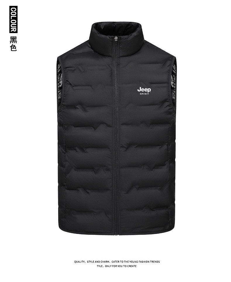 Пуховой жилет 吉普羽绒马甲男士轻薄石墨烯内搭背心马夹冬季保暖坎肩男款羽绒服 Jeep spirit