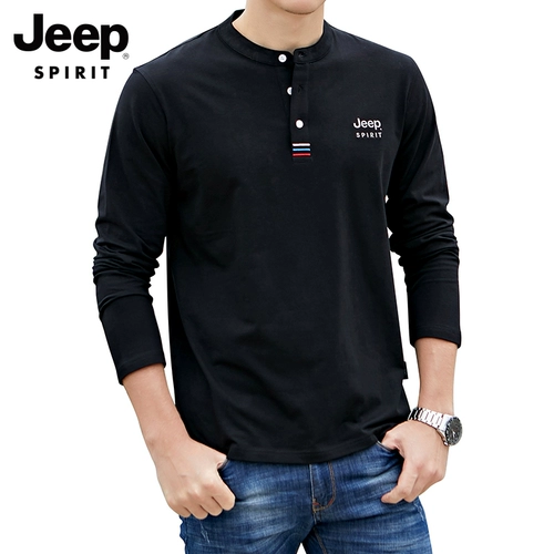 Джип, демисезонная осенняя футболка polo, рубашка, мужской лонгслив для отдыха, официальный флагманский магазин, оверсайз, с вышивкой