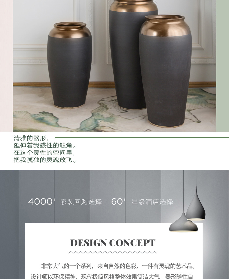 I and contracted jingdezhen ceramic vases, pottery flower arranging flowers is the sitting room be born home hotel adornment furnishing articles