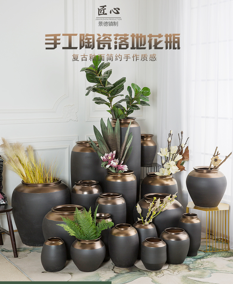 I and contracted jingdezhen ceramic vases, pottery flower arranging flowers is the sitting room be born home hotel adornment furnishing articles