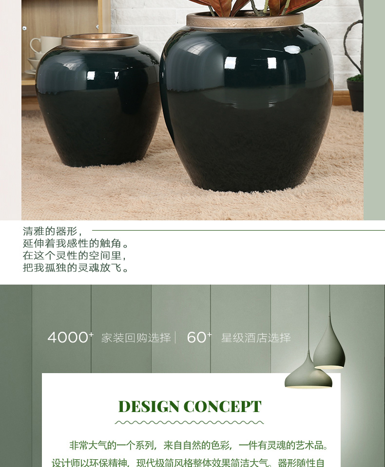 Jingdezhen ceramics European I and contracted POTS dry flower arranging flowers sitting room of large vase lucky bamboo furnishing articles