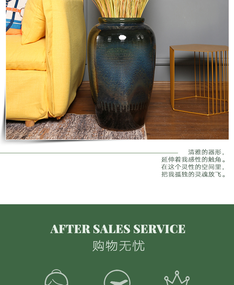 I and contracted jingdezhen ceramics of large vases, flower arranging ceramic cylinder example room hotel pottery decoration decoration