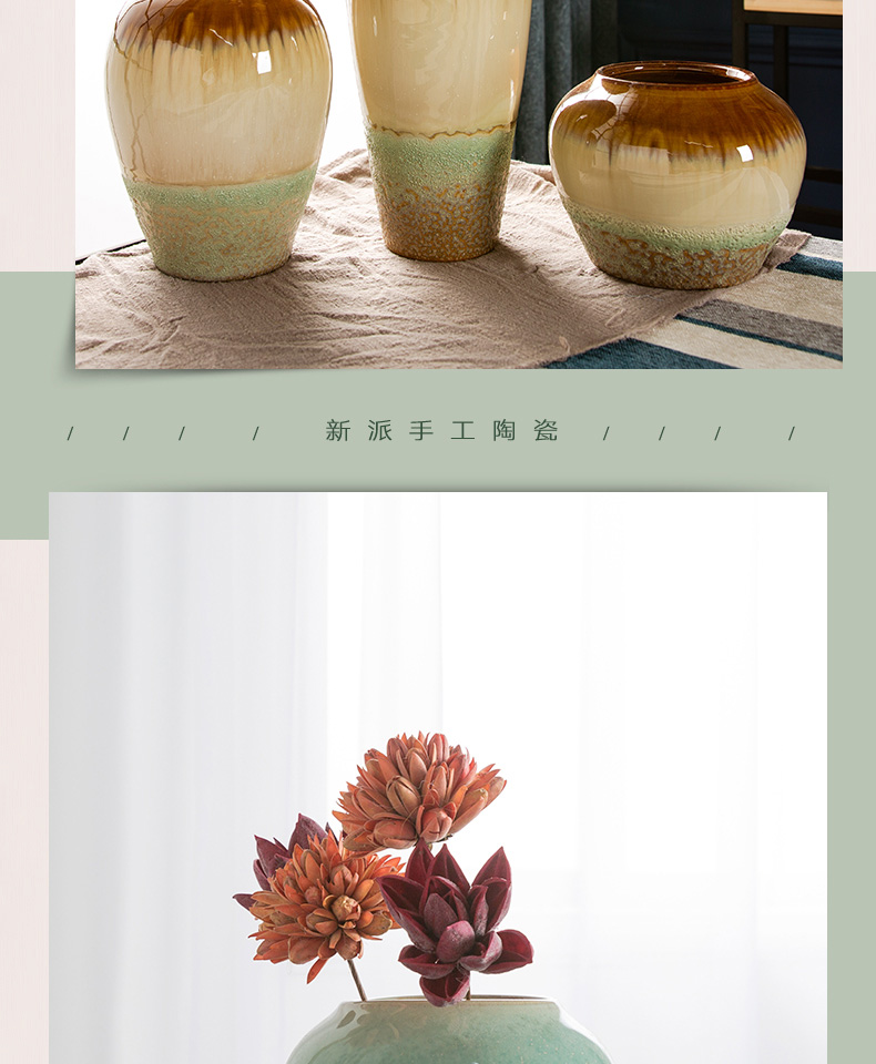 I and contracted jingdezhen ceramic floret bottle of flower arranging example room hotel lobby landscape pottery decoration decoration