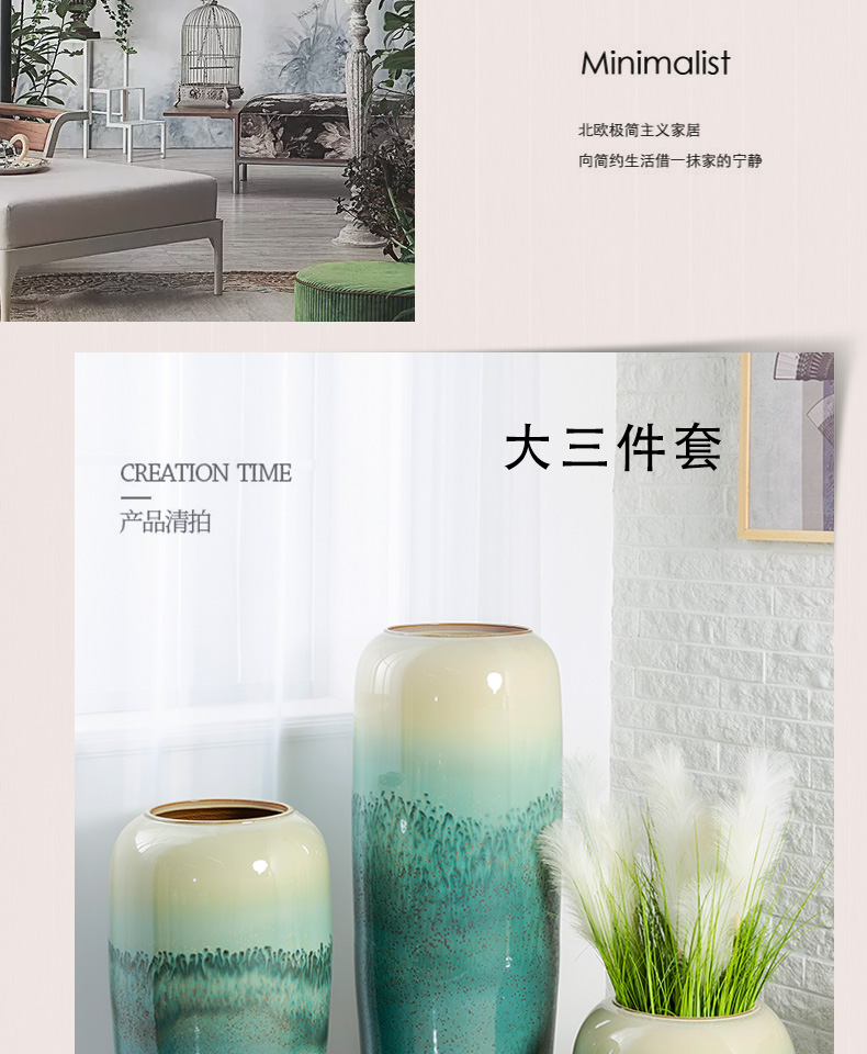 I and contracted in dry flower POTS of jingdezhen ceramic vase landing sitting room home furnishing articles soft adornment handicraft