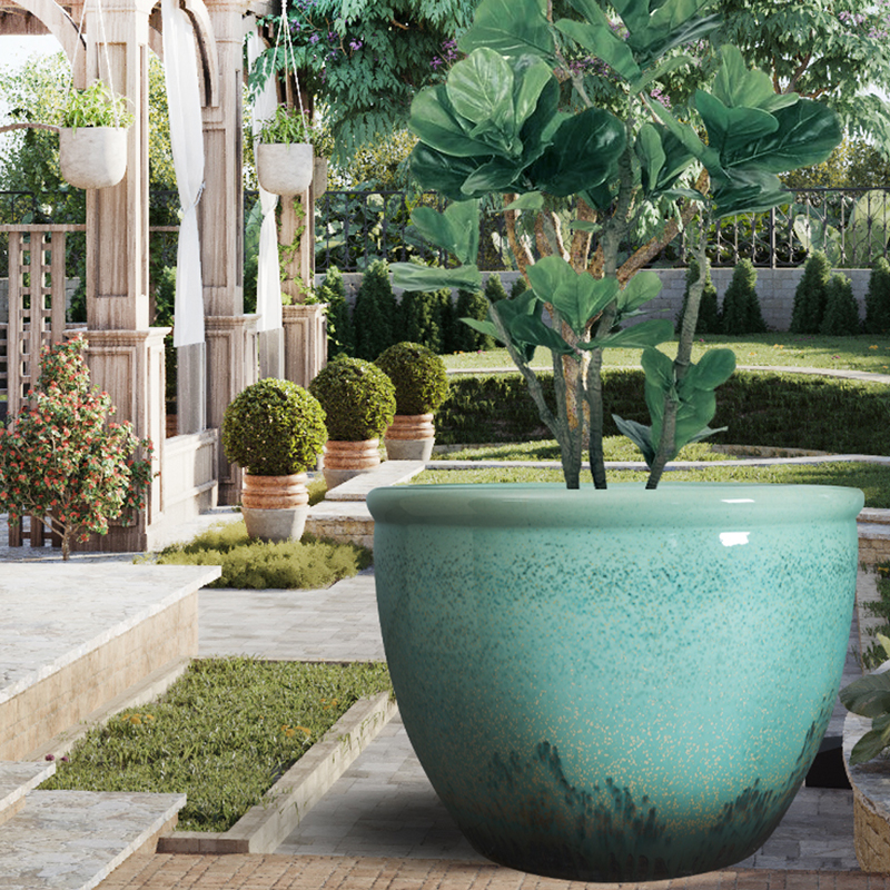 One thousand traditional antique porcelain crock bowl lotus pond lily money plant daffodils super - large diameter flowerpot aquarium ceramic cylinder furnishing articles