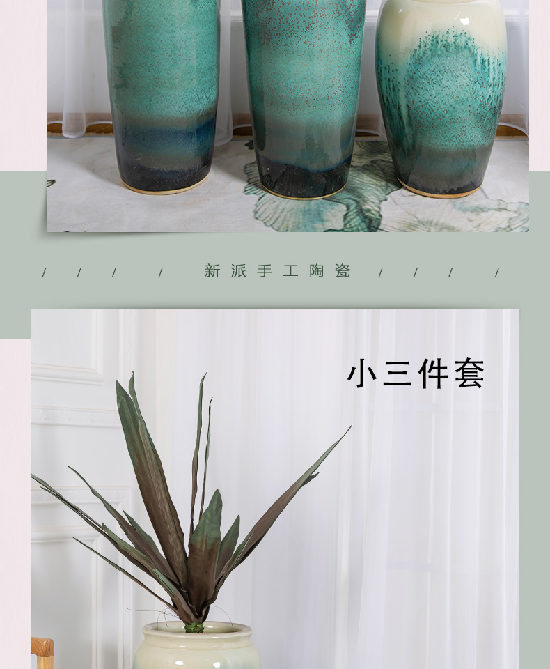 I and contracted jingdezhen ceramics of large vase furnishing articles sitting room hotel flower POTS European - style decoration