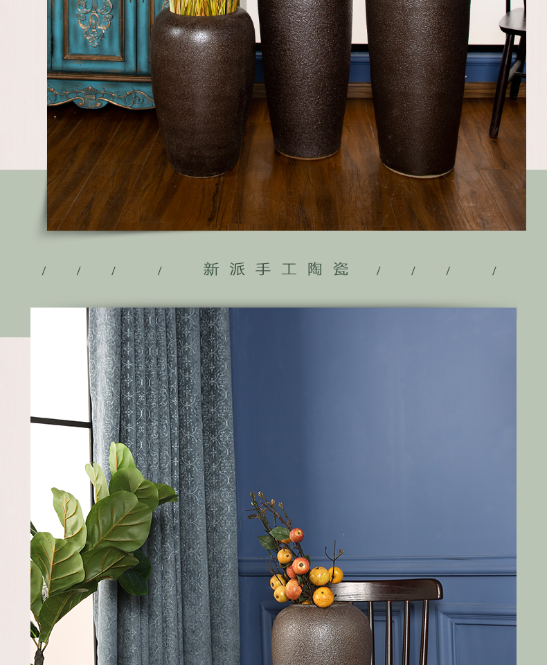 Dried flower vases, jingdezhen ceramic household is suing furnishing articles sitting room TV cabinet decoration to the hotel retro pottery flower arrangement