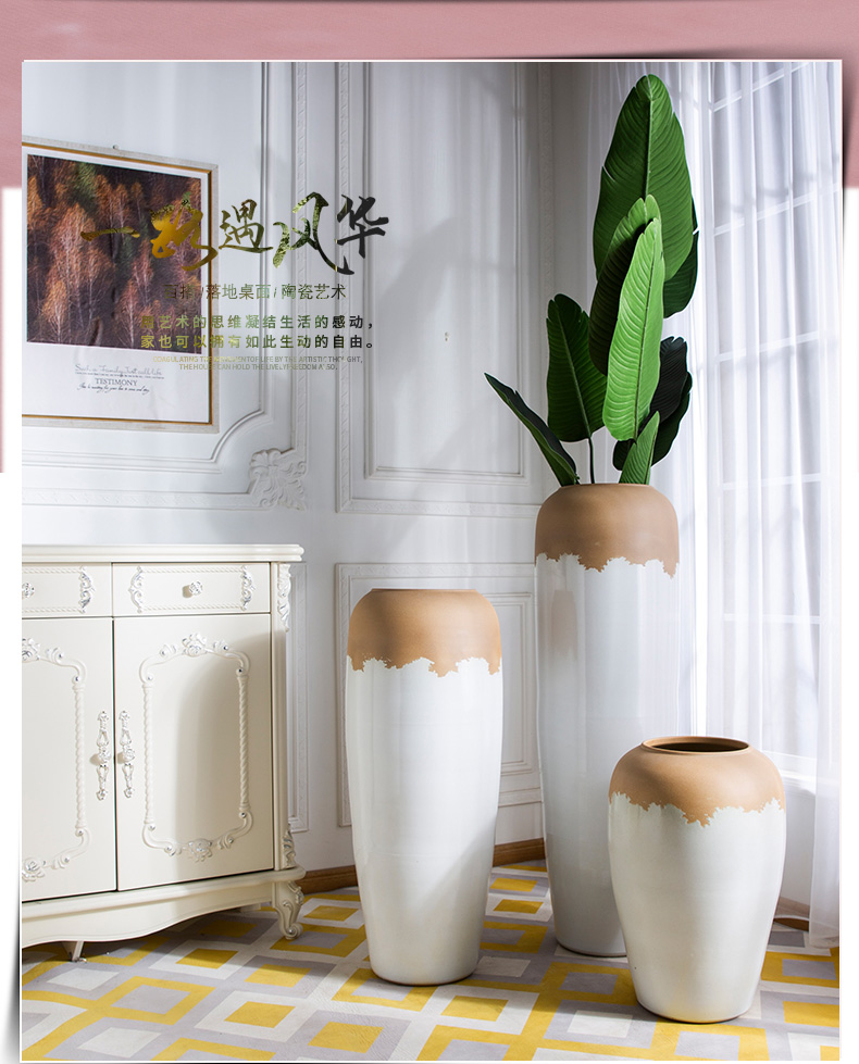 Nordic vase jingdezhen white clay creative household ceramics dried flowers contracted flower arrangement sitting room adornment is placed