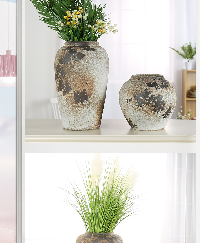 Restore ancient ways do old jingdezhen I and contracted sitting room hotel ceramic vase is suing furnishing articles pottery decoration arranging flowers